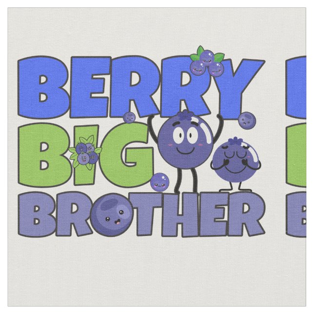 Berry Big Brother - Sibling Blueberry Pub Stoff (Nahaufnahme)