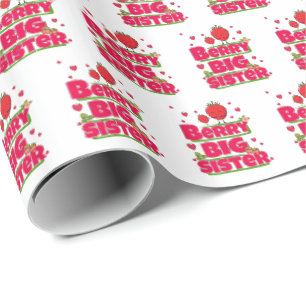 Berry Big Sister - Niedliche Erdbeerpuppe Geschenkpapier