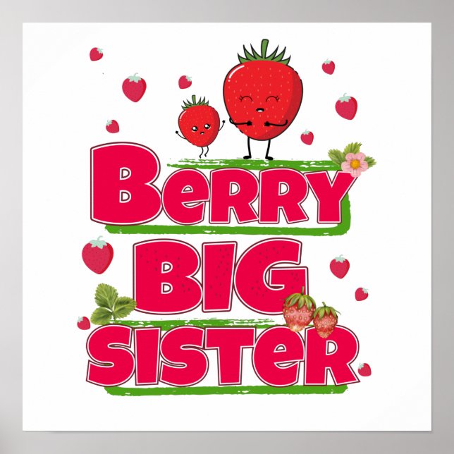 Berry Big Sister - Niedliche Erdbeerpuppe Poster (Vorne)