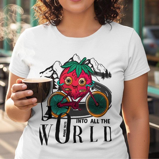 Berry Biker Faith Tee – “Go Into All the World”  (Von Creator hochgeladen)