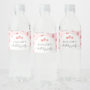 Berry Birthday Party Wasserflaschen Labels Wasserflaschenetikett