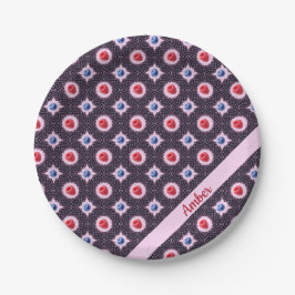 Berry Bliss Muster mit Individuelle Name Pappteller