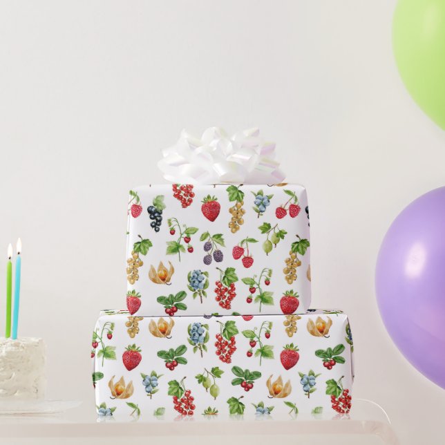 Berry Bliss Pattern Geschenkpapier (Partygeschenke)