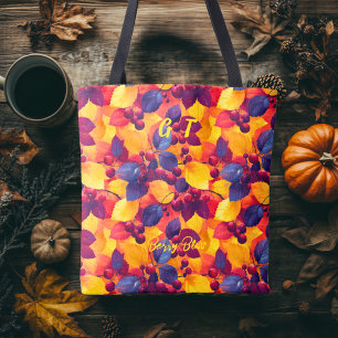 Berry Bliss-Tasche mit Herbstblättern und Beeren