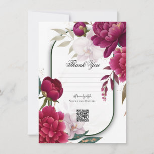 Berry Bloom Garden Floral Glam Hochzeit  Einladung