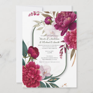 Berry Bloom Garten Florale Glam Hochzeit  Einladung