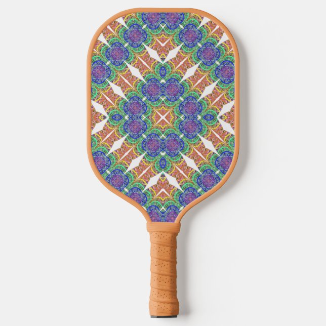 Berry Boho Rhombus Pickleball Schläger (Vorderseite)