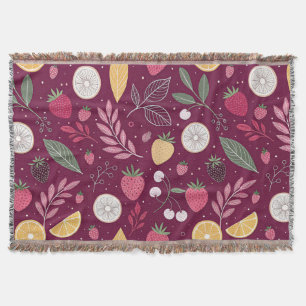 Berry Botanical Throw – Kuschel-Decke (Deep Decke