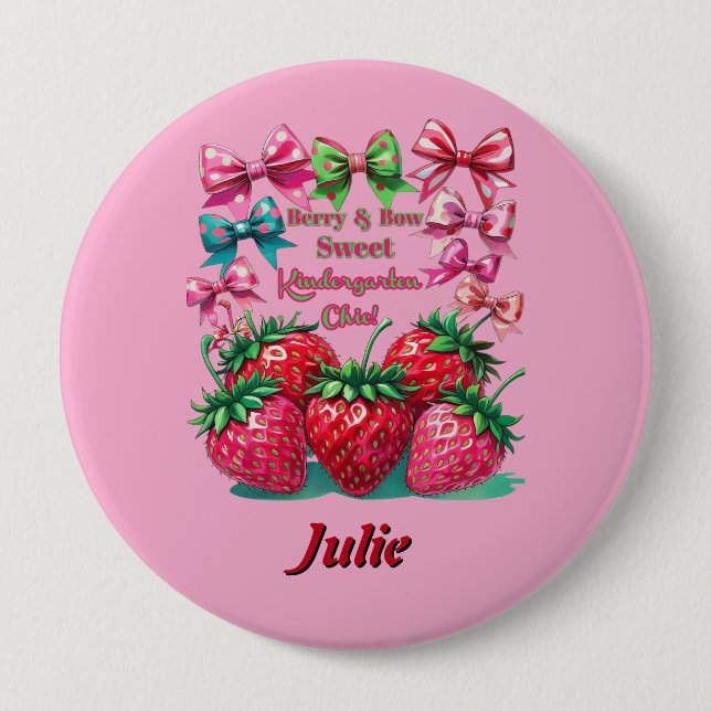 Berry Bow  Sweet Kindergarten Chic Button (Vorderseite)