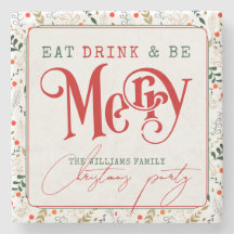 Berry Branch essen, trinken Sie frohe Weihnachten 