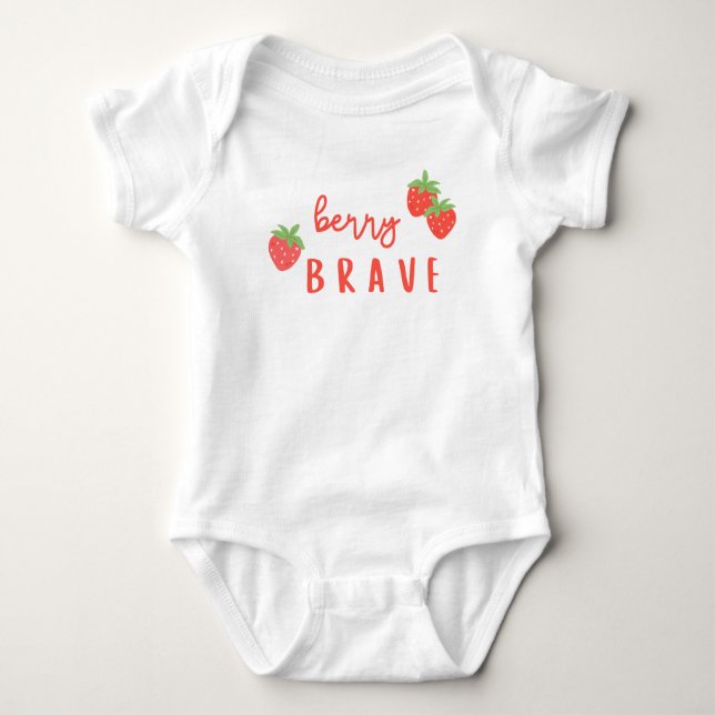 berry brave childhood cancer sick ill kids cute baby strampler (Vorderseite)