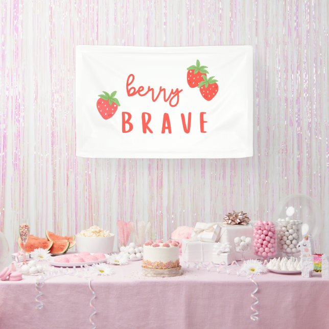 berry brave childhood cancer sick ill kids cute banner (Party)