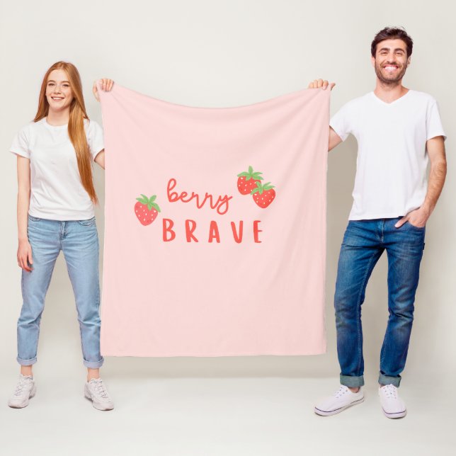 berry brave childhood cancer sick ill kids cute fleecedecke (Beispiel)