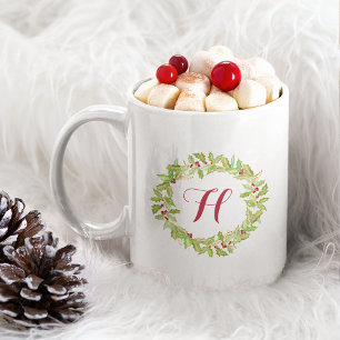 Berry & Bright   Holiday Monogram Kaffeetasse