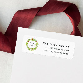 Berry & Bright | Holiday Monogram Rücksendeadresse