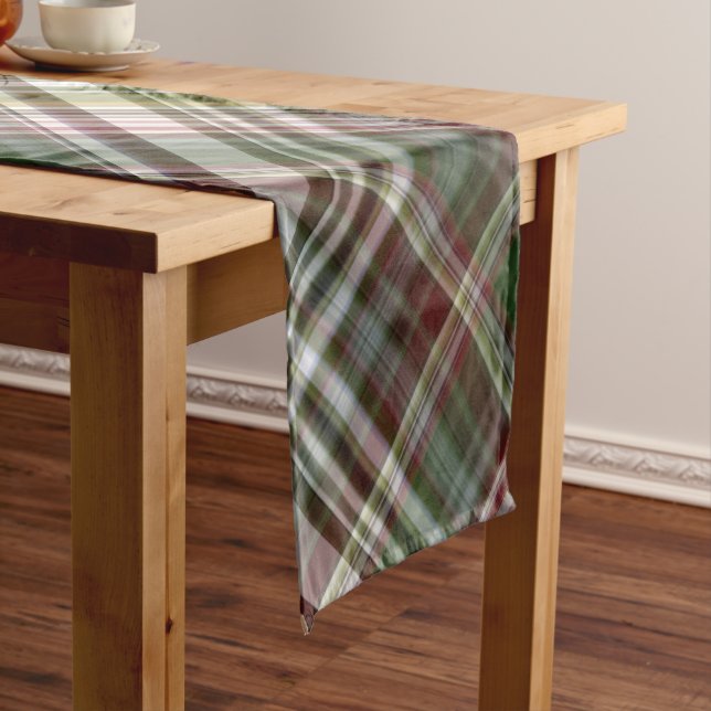 Berry Bush Green und Red Kariert Kurzer Tischläufer (Beispiel)