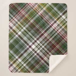 Berry Bush Green und Red Kariert Sherpadecke