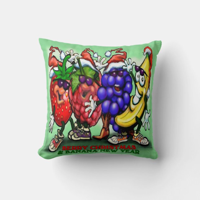 Berry Christmas Kissen (Vorderseite)