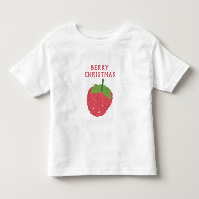 Berry Christmas Raspberry Fruit Design Kleinkind T-shirt (Vorderseite)