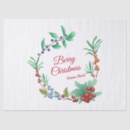 Berry Christmas Wreath Seidenpapier