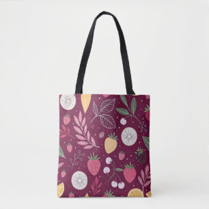Berry Citrus Schulter Tote – Vibrante Obsttasche