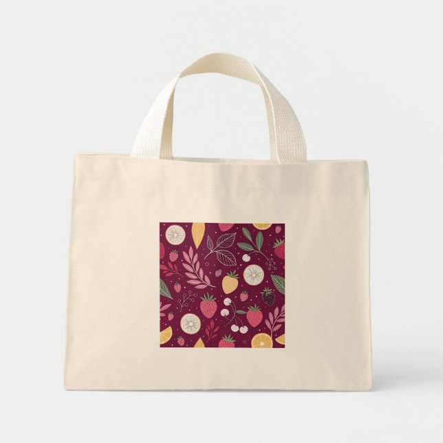 Berry Citrus Tiny Tote – Mini Frucht Geschenktüte  Stoffbeutel (Vorne)