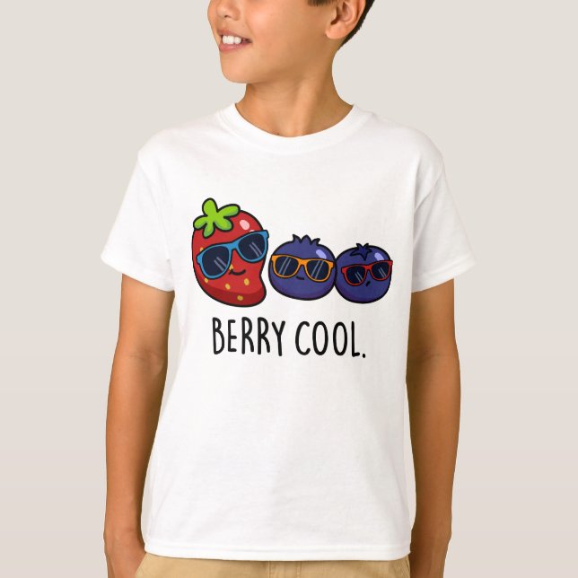 Berry Cool Funny Strawberry Blueberry Pub T-Shirt (Vorderseite)