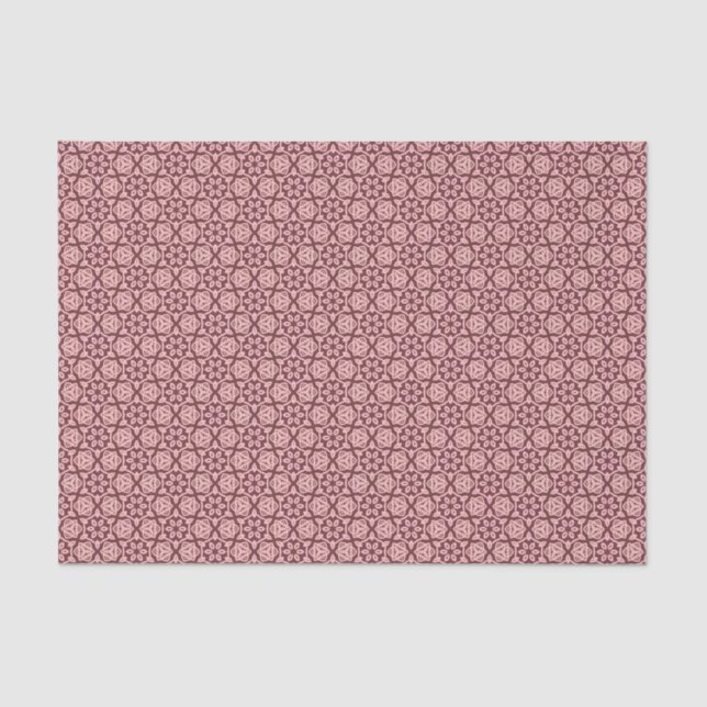 Berry Cream Folk Western Hütte Pink Lace Seidenpapier (Vorderseite)