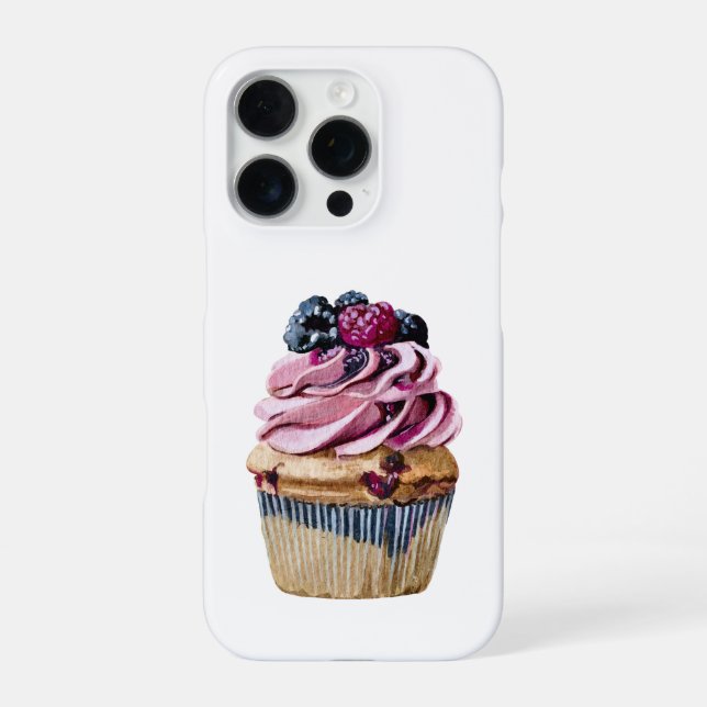 Berry Cupcake iPhone Hülle (Rückseite)