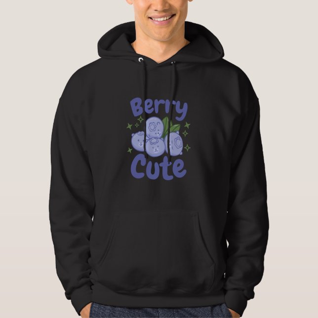 Berry Cute Kawaii Blueberries Hoodie (Vorderseite)