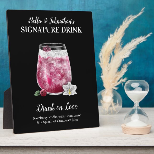 Berry Drink PERSONALISIERT DIESEN Signature Drink Fotoplatte (Seite)