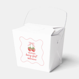 Berry erste Erdbeer-Geburtstag mit rosa Schleife Geschenkschachtel