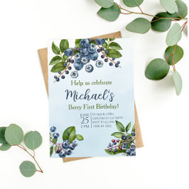 Berry Erste Heidelbeere Sommer Einladung Geburtsta