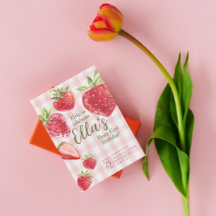 Berry erste Sommer Erdbeere Geburtstag Einladung