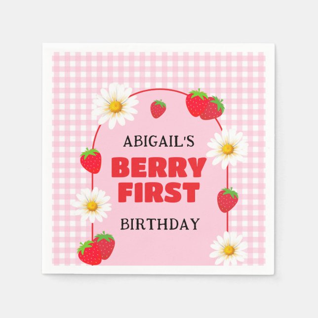 BERRY ERSTER BIRTHDAY SERVIETTE (Vorderseite)