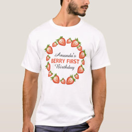 Berry erster Geburtstag Berry Girl Rote Strawberri T-Shirt
