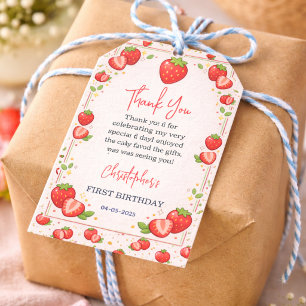 Berry Erster Geburtstag   Erdbeere 1. Geburtstag Geschenkanhänger