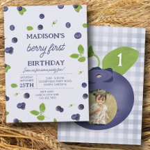 Berry First 1. Geburtstag Blaubeer Foto