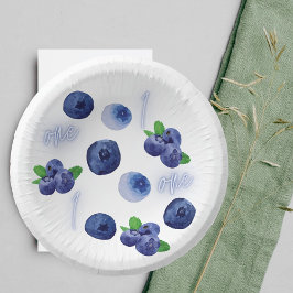 Berry First | 1. Geburtstag | Blaubeere | Muster Pappteller