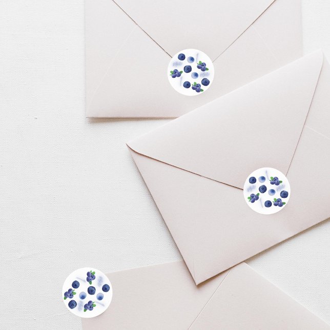 Berry First | 1. Geburtstag | Blaubeere | Muster Runder Aufkleber (Von Creator hochgeladen)