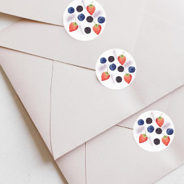 Berry First | 1. Geburtstag | Gemischte Berry | Mu Runder Aufkleber