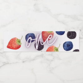 Berry First | 1. Geburtstag | Gemischte Berry | Mu Wasserflaschenetikett