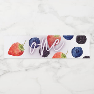 Berry First   1. Geburtstag   Gemischte Berry   Mu Wasserflaschenetikett