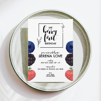Berry First | 1. Geburtstag | Gemischte Berry | we Einladung