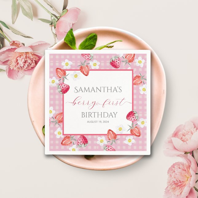 Berry First 1. Geburtstag Papierplatte Serviette (Von Creator hochgeladen)