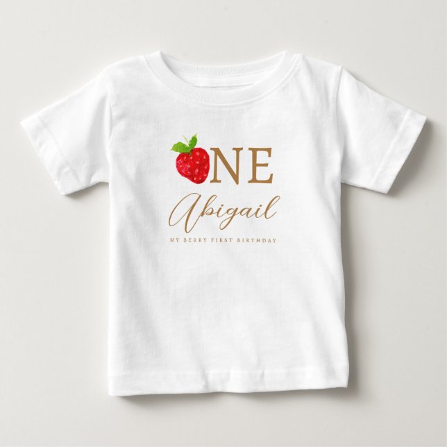 Berry First 1. Strawberry Birthday Baby T-shirt (Vorderseite)