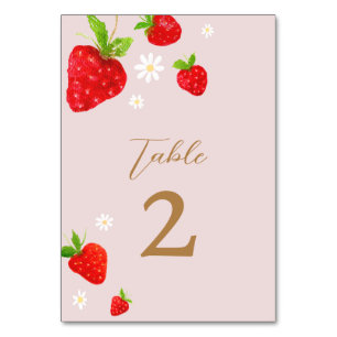 Berry First 1. Strawberry Birthday Tischnummer
