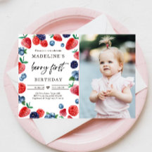 Berry First 1. Strawberry Raspberry Birthday