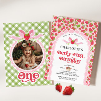 Berry First Birthday 1. Geburtstag Einladung