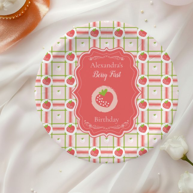 Berry First Birthday 1. Geburtstag Pappteller (Von Creator hochgeladen)